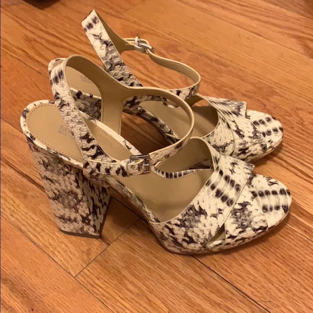 Michael Kors new snake skin heels size 9